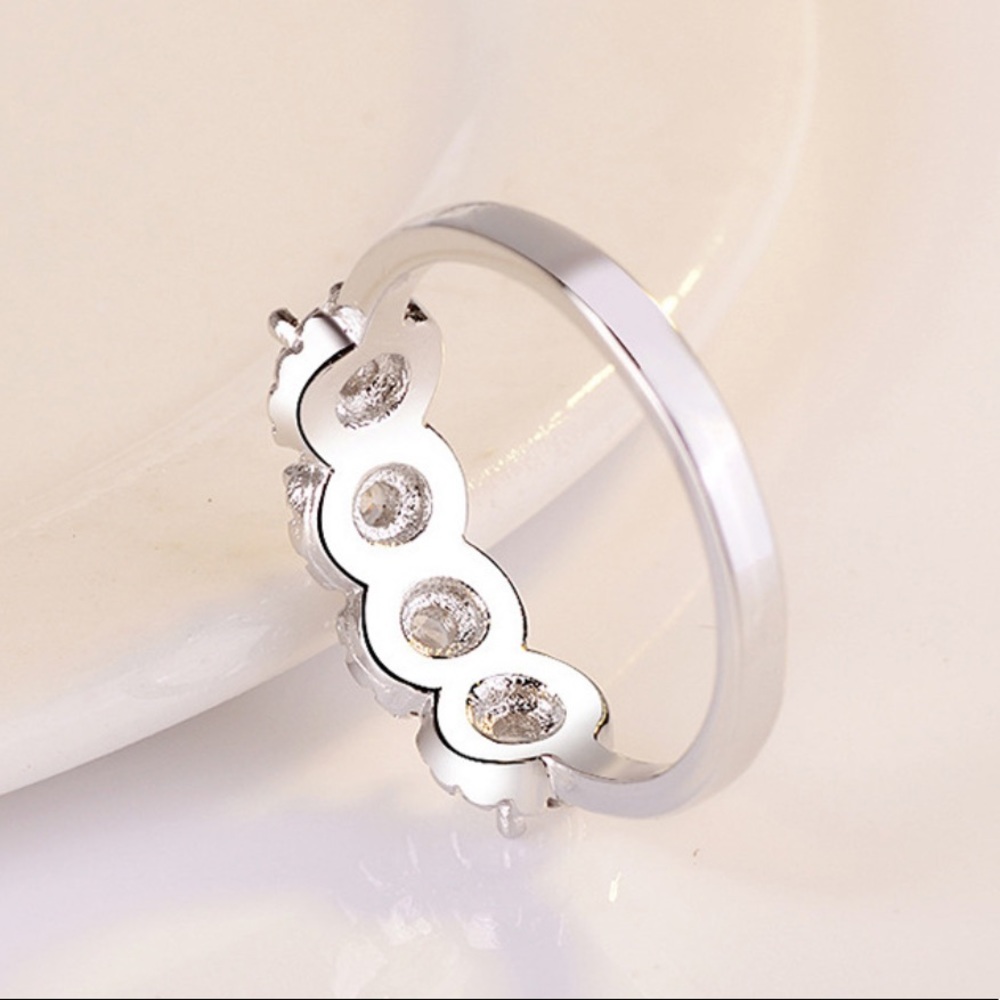 💍925 STERLING SILVER DIAMOND ETERNITY BAND RING - Picture 8 of 8